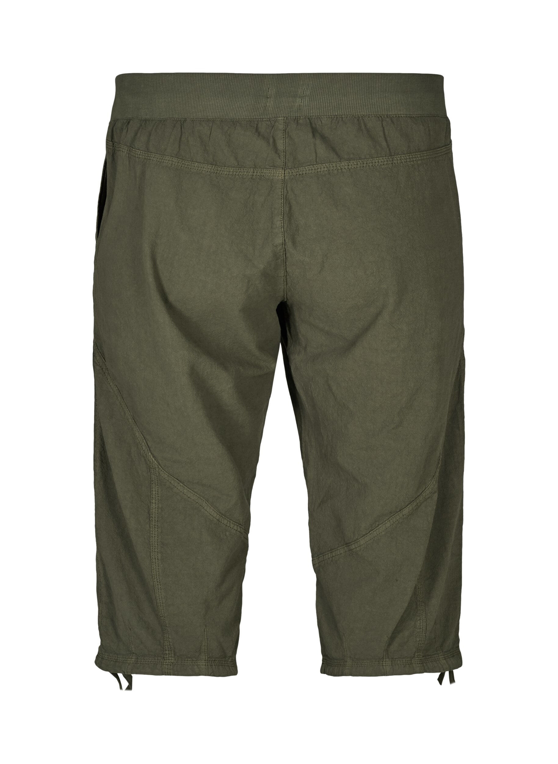ZizziPantacourt en coton, Vert, Packshot image number 1