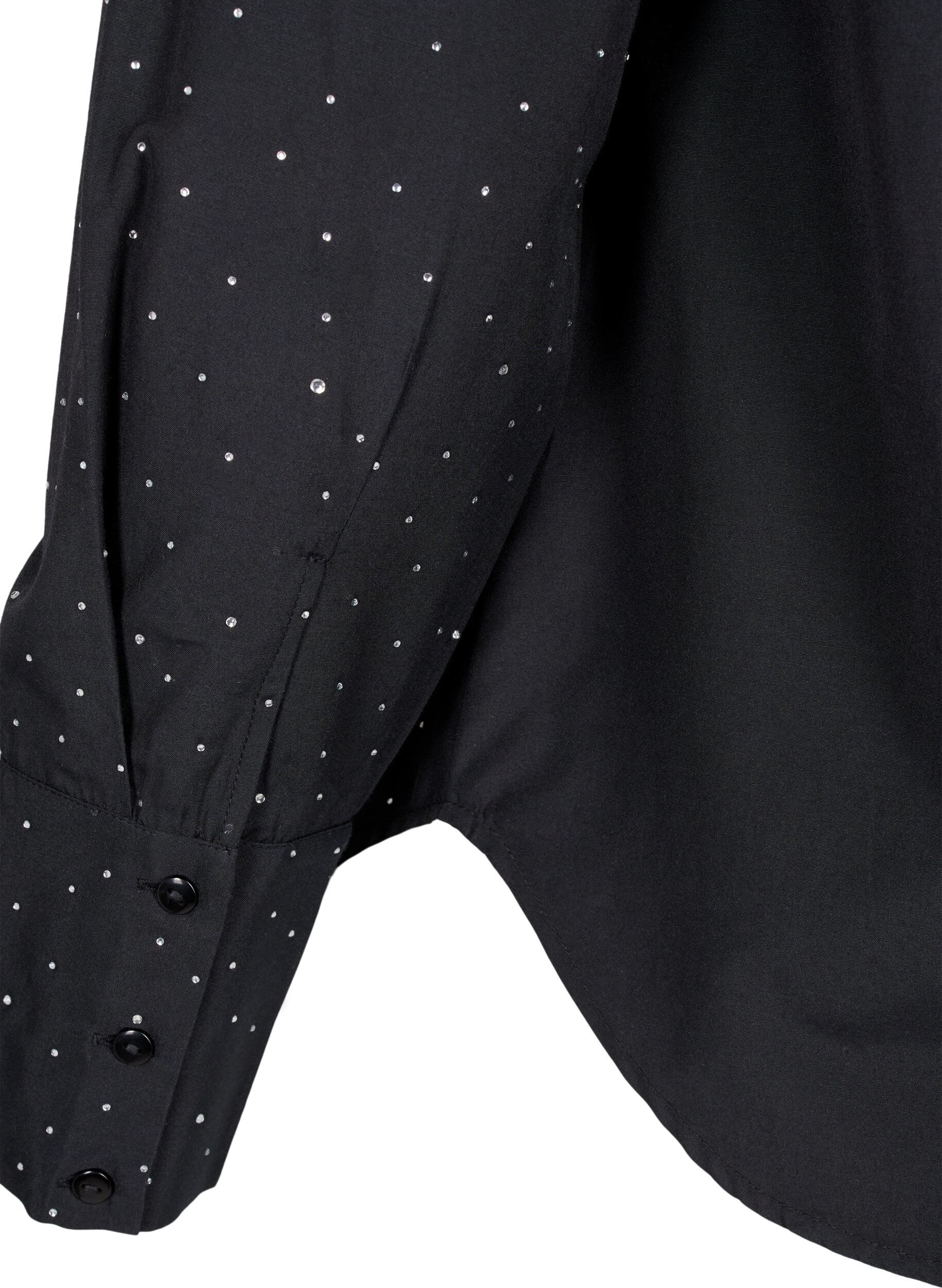 Zizzi Chemise avec des strass, Black, Packshot image number 3