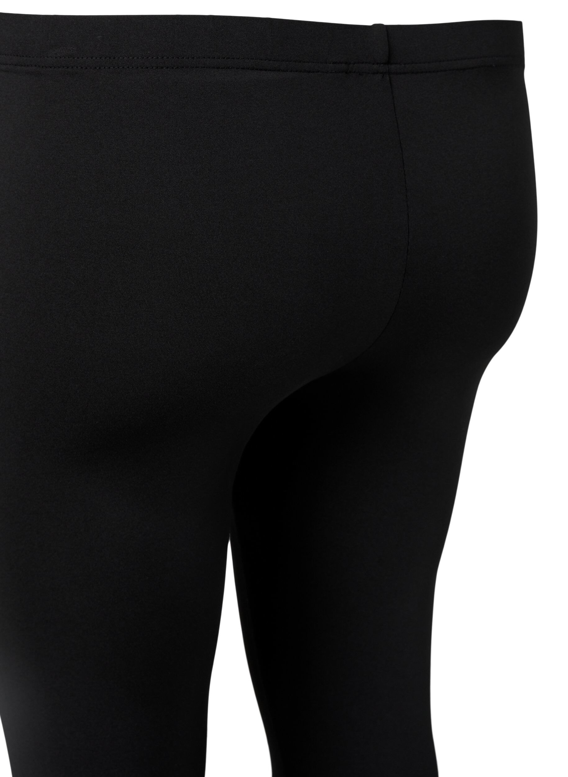 Zizzi 2-pack leggings avec longueur 3/4, Noir, Packshot image number 3