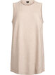 Kurzes &auml;rmelloses Strickkleid, Beige, Packshot image number 0
