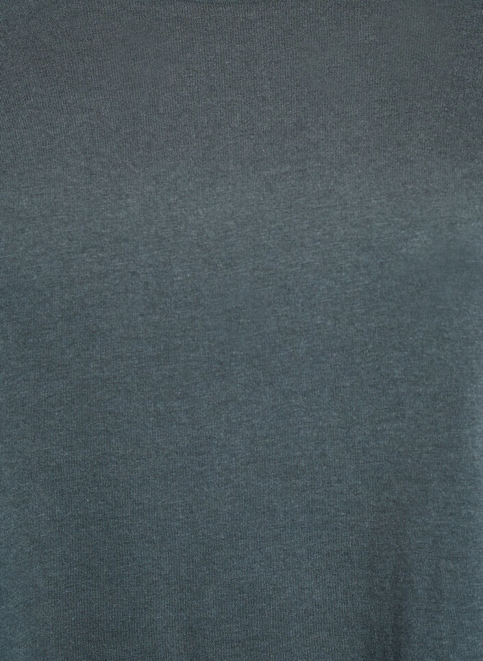 T-shirt &agrave; manches courtes en coton m&eacute;lang&eacute;, Vert fonc&eacute;, Packshot image number 2