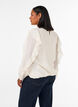Blouse avec volants et coupe ballon, Vanille, Model image number 2