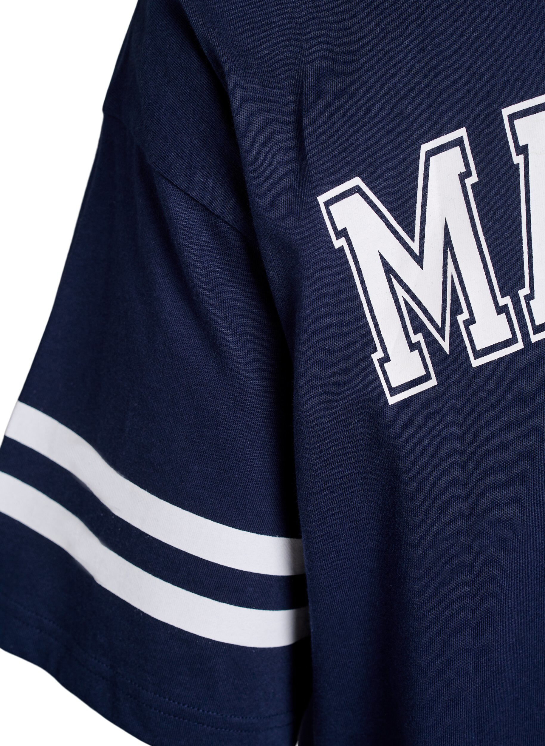 Zizzi Sportliches T-Shirtkleid aus Baumwolle, Blau, Packshot image number 4