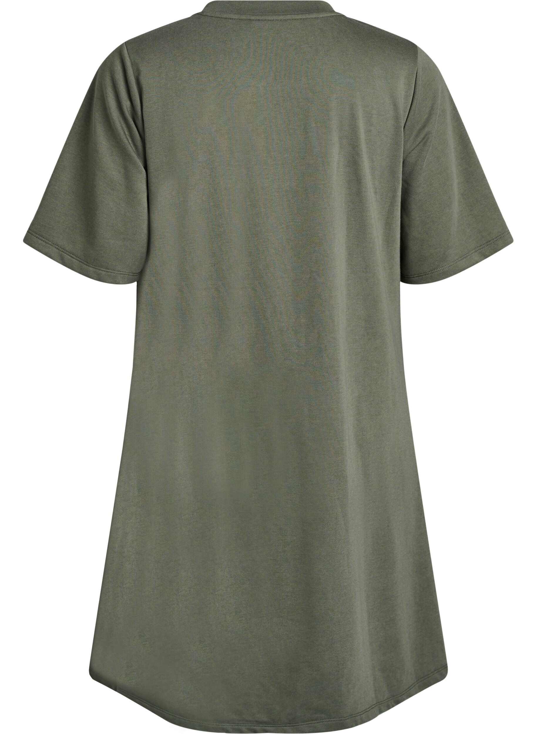 Zizzi Robe en jersey longueur genou avec poches et coupe &eacute;vas&eacute;e, Vert, Packshot image number 1