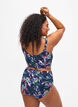Haut de bikini imprimé avec bretelles réglables, Deep Palm AOP, Model image number 1