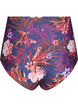 Bas de bikini à fleurs avec taille haute, Violet, Packshot image number 1
