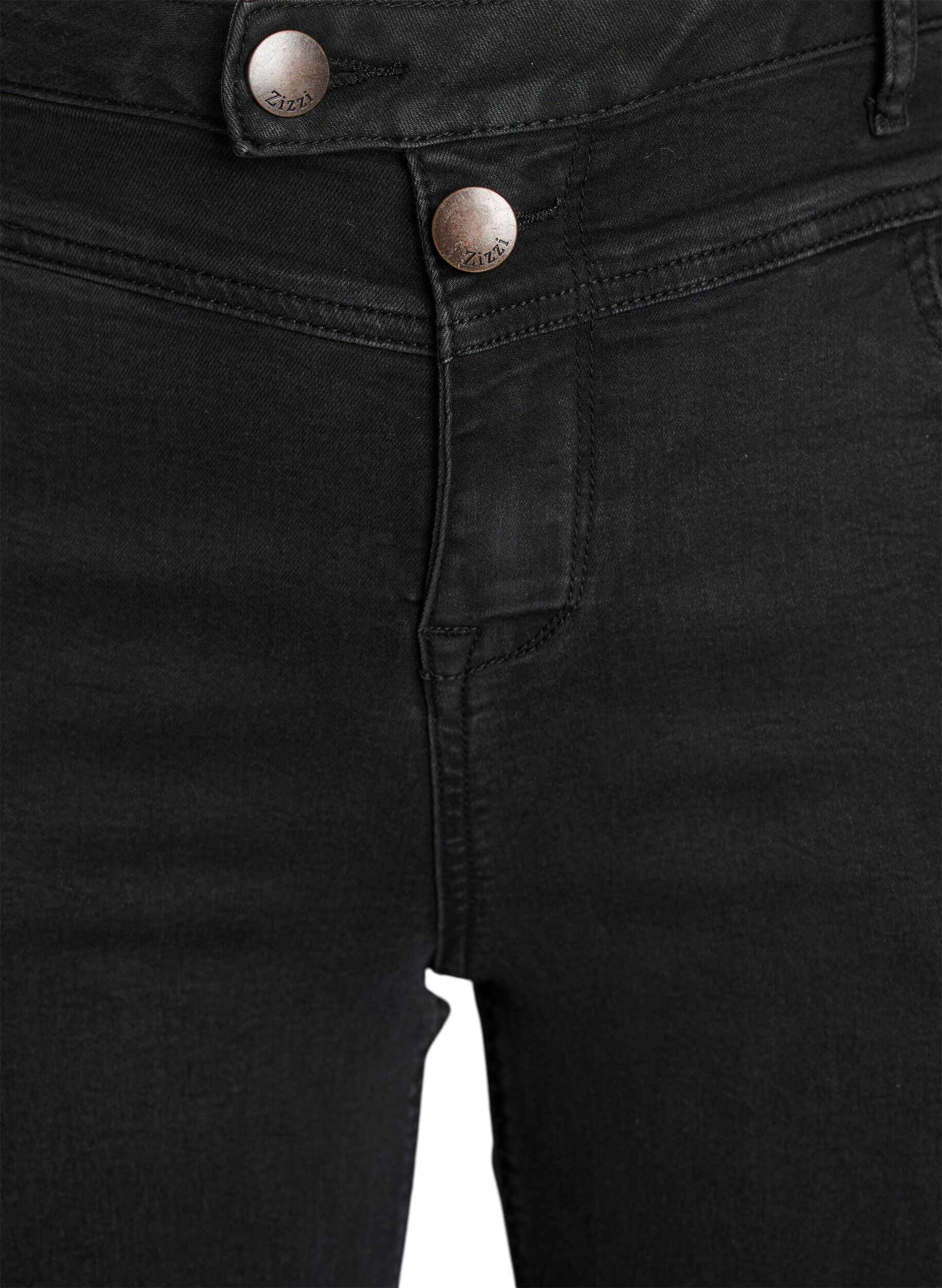 ZizziGemma Jeans in Regular Fit mit hohem Bund, Schwarz, Packshot image number 2