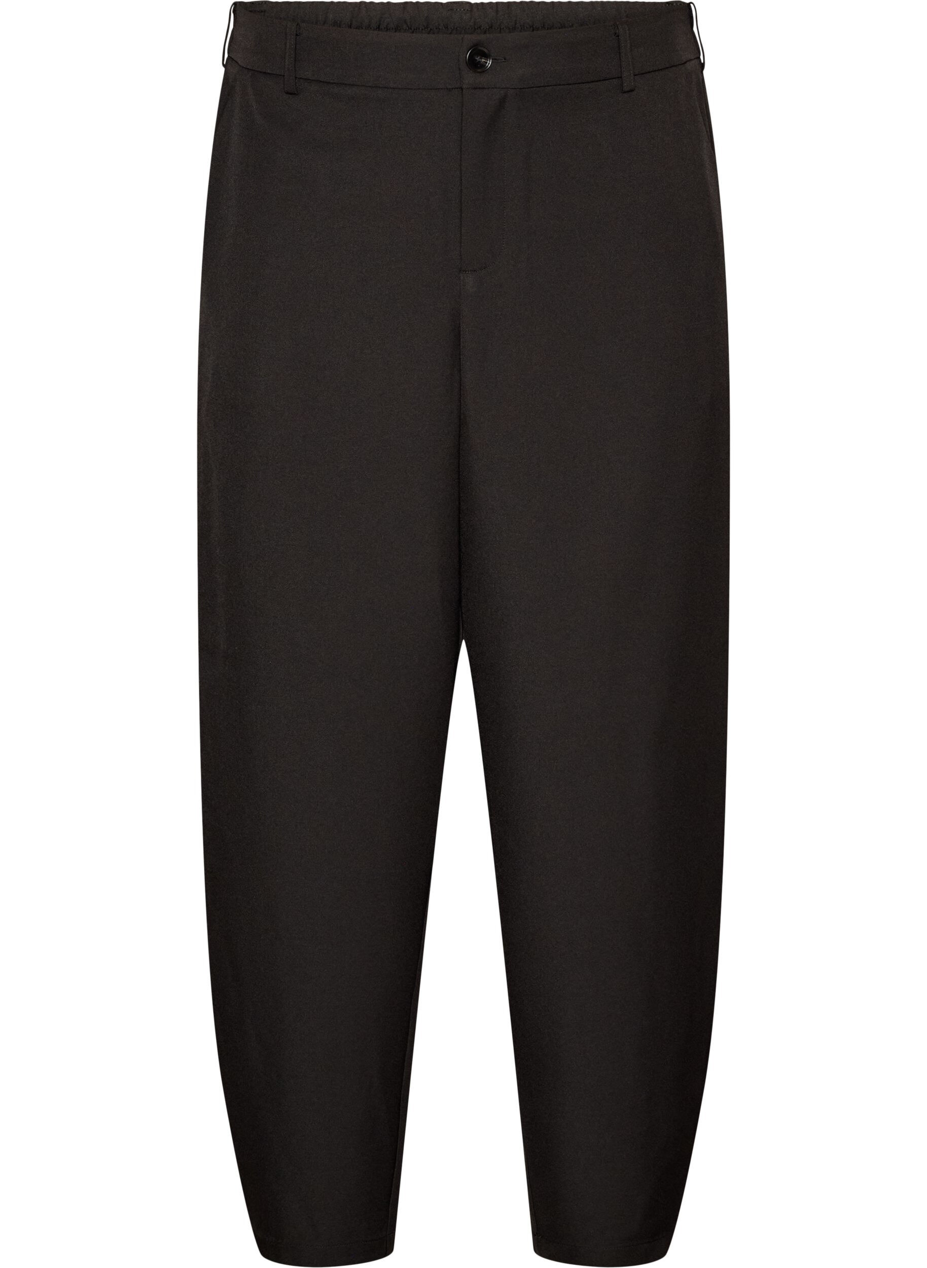 ZizziPantalon barrel taille haute, Noir, Packshot image number 0