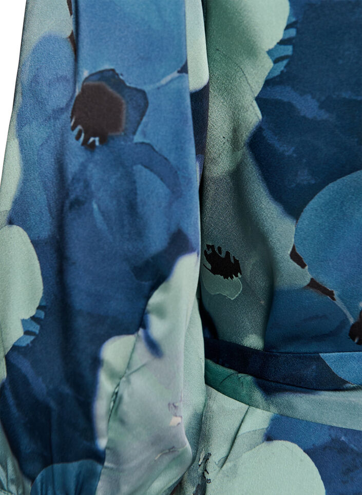 Gebl&uuml;mtes Wickelkleid mit 3/4-&Auml;rmeln, Mixed colours, Packshot image number 3