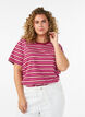 Gestreiftes T-Shirt aus Bio-Baumwolle, Rot, Model image number 0