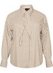 Chemise ray&eacute;e avec lien amovible &agrave; nouer, Beige, Packshot image number 0