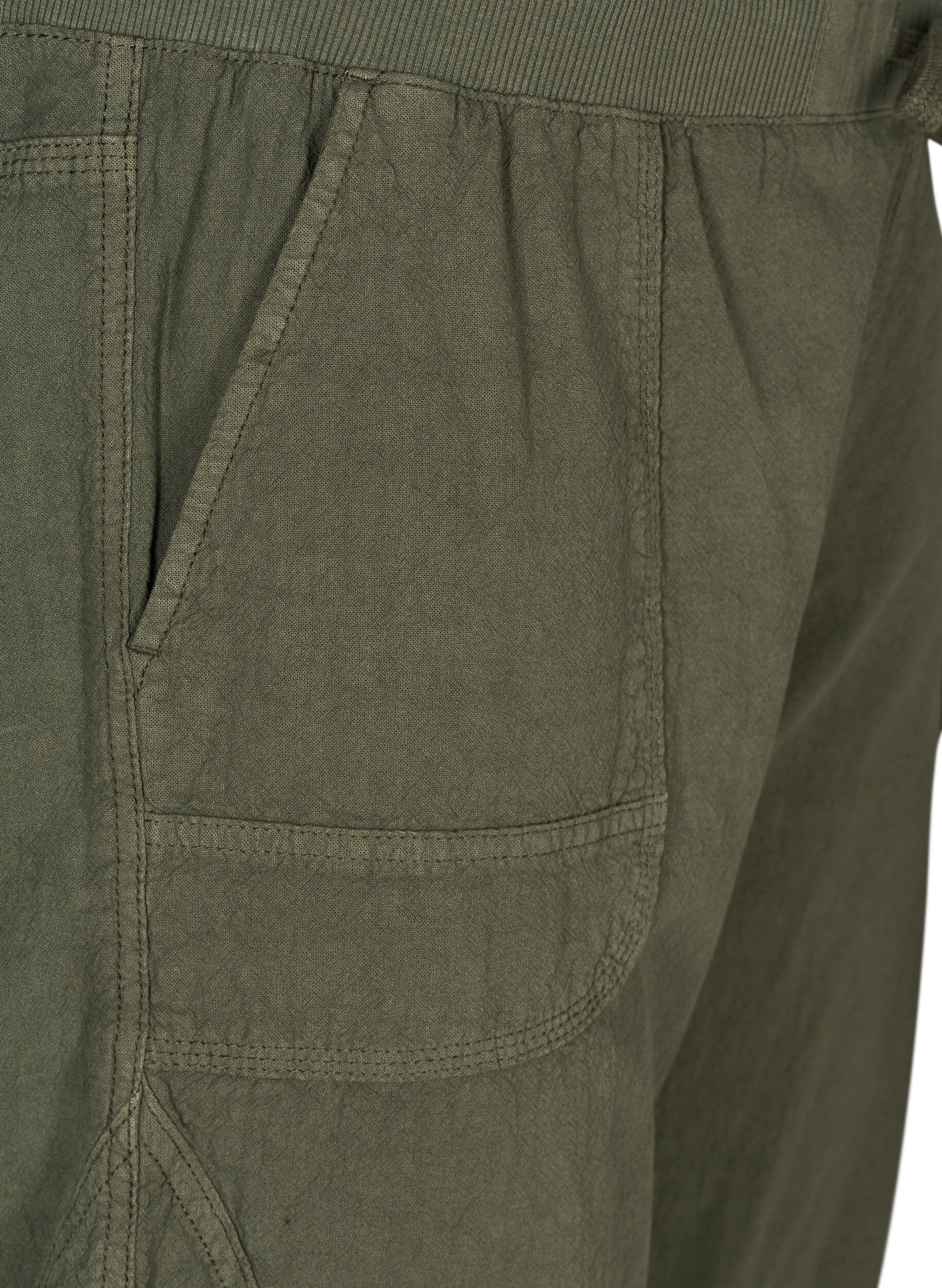 ZizziPantacourt en coton, Vert, Packshot image number 2