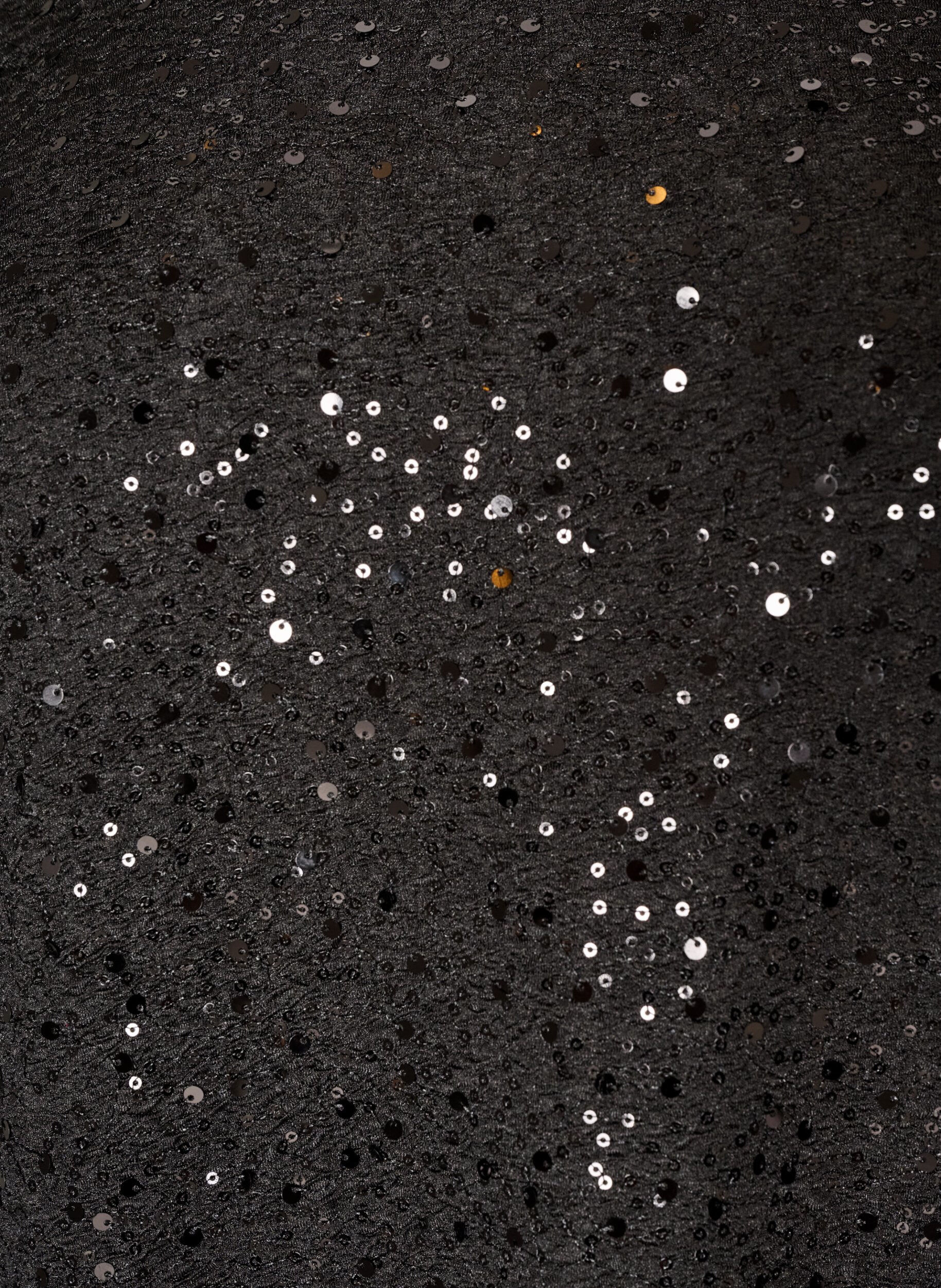 ZizziKurzes Paillettenkleid in A-Linie, Schwarz, Packshot image number 2