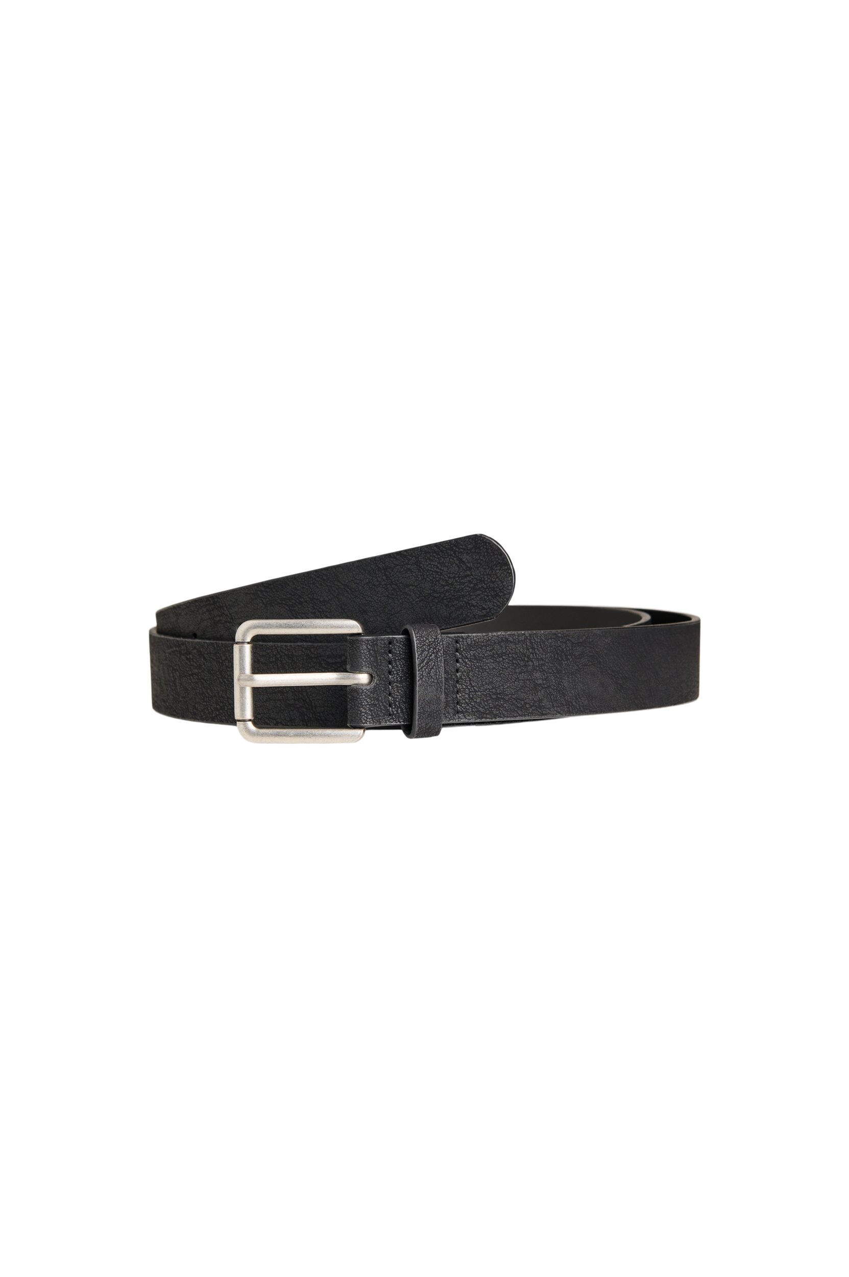 Zizzi Ceinture en cuir m&eacute;lang&eacute; avec boucle classique, Noir, Packshot image number 1