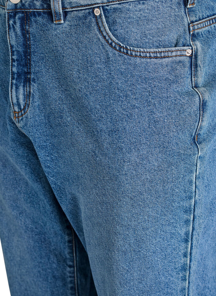 Jean Mille coupe Mom taille haute, Bleu, Packshot image number 2