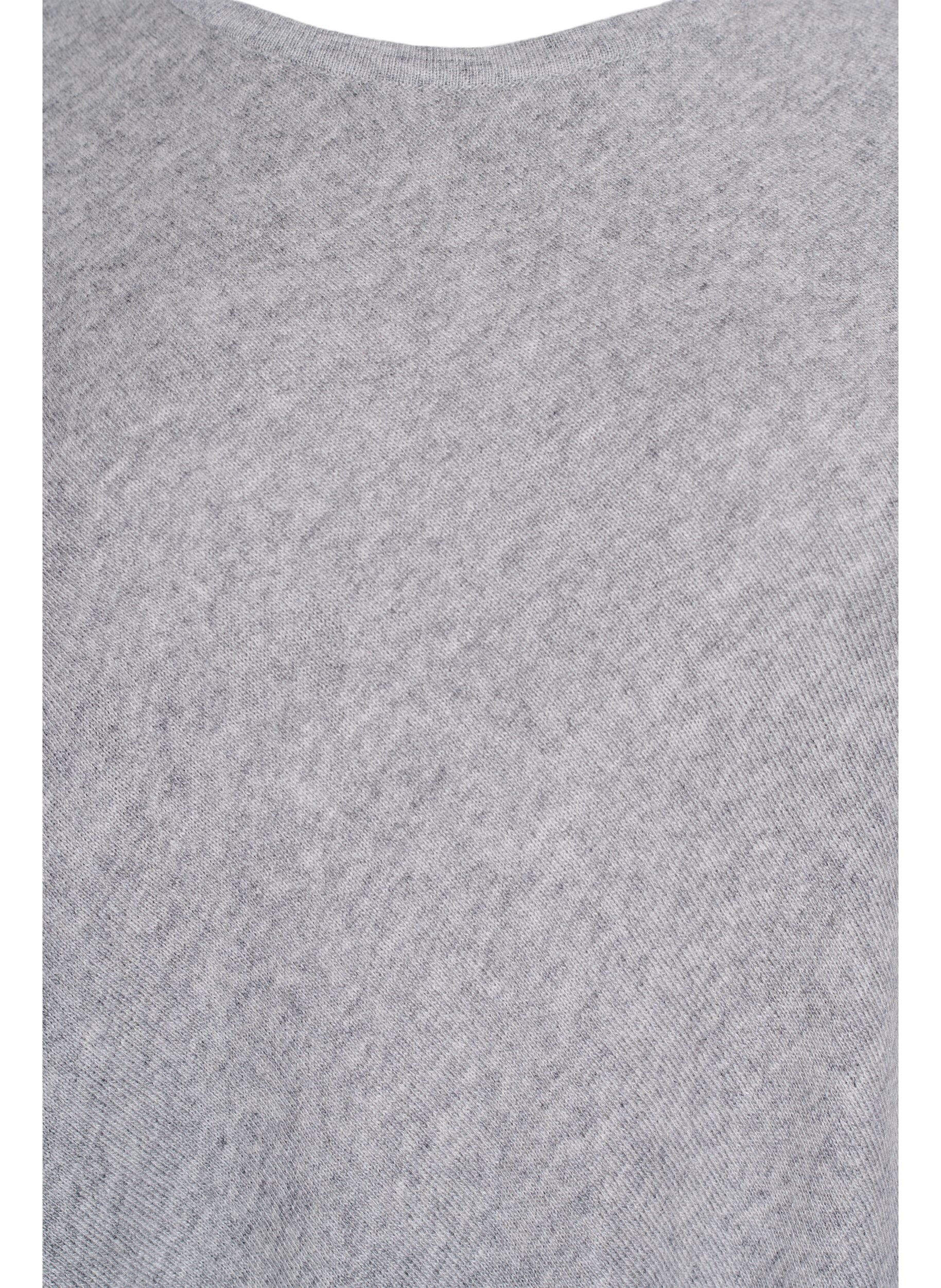 ZizziPoncho en maille fine, Gris, Packshot image number 2