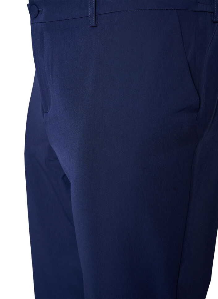 Trousers with pockets and straight legs, Blue, Packshot image number 2