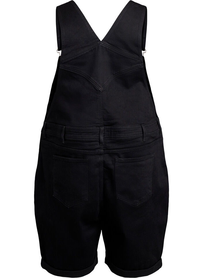 Denim Overalls Kurze Hosen, Schwarz, Packshot image number 1