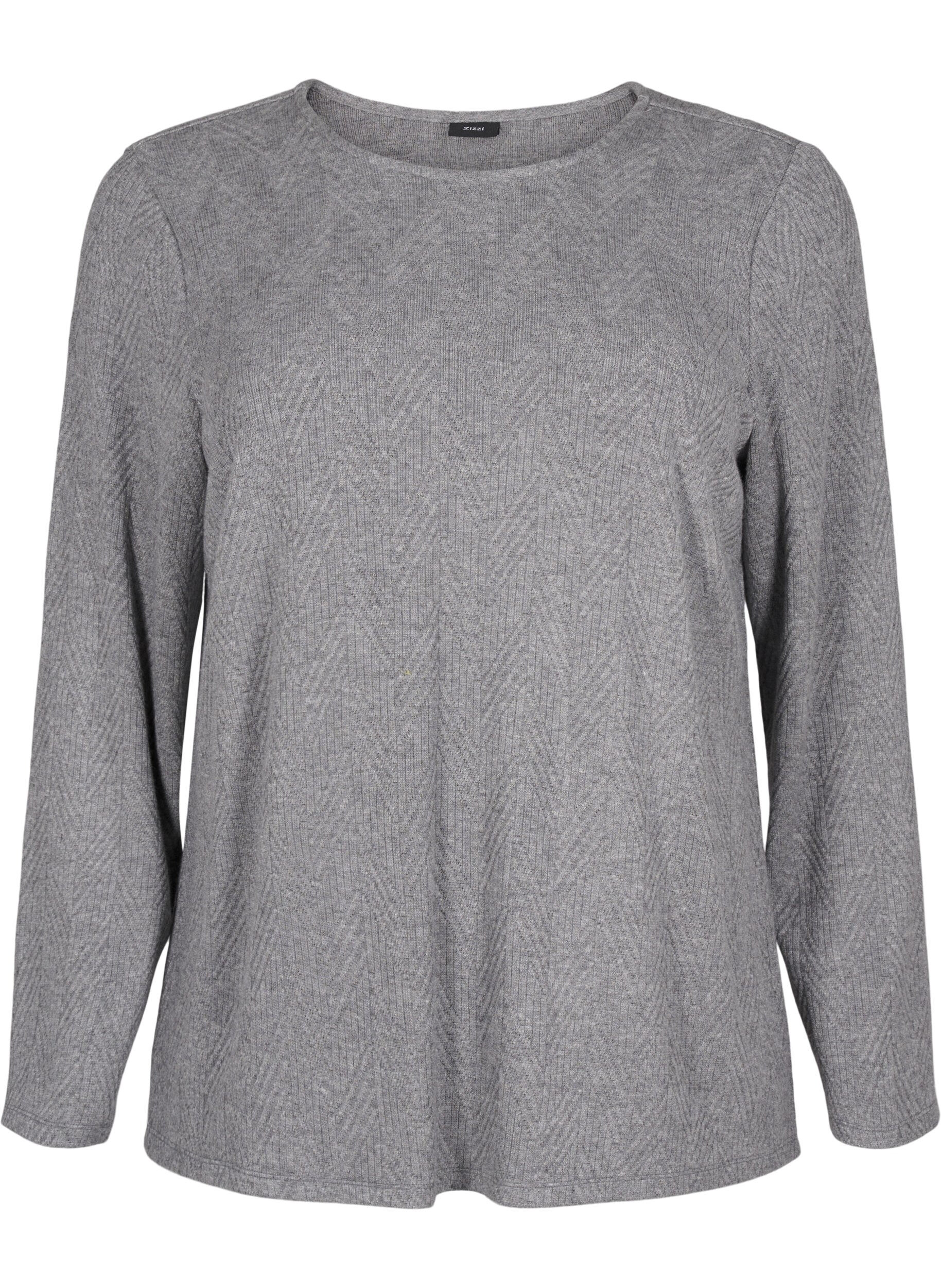 Gemusterte Bluse mit langen &Auml;rmeln