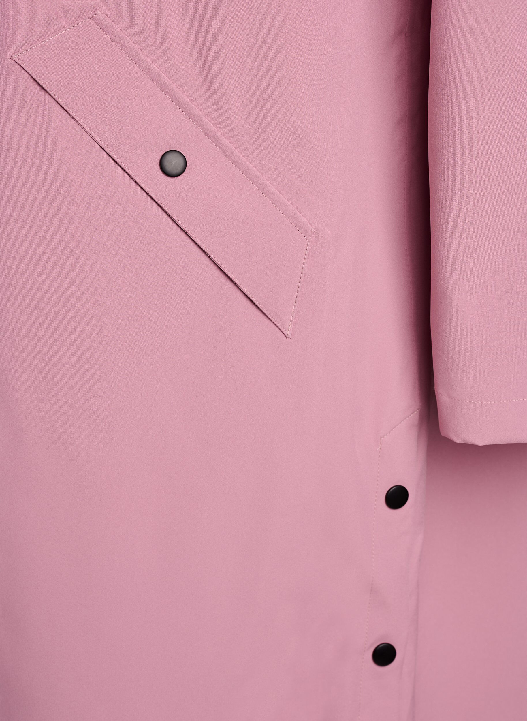 Zizzi Veste de pluie avec poches et capuche, Rose, Packshot image number 3