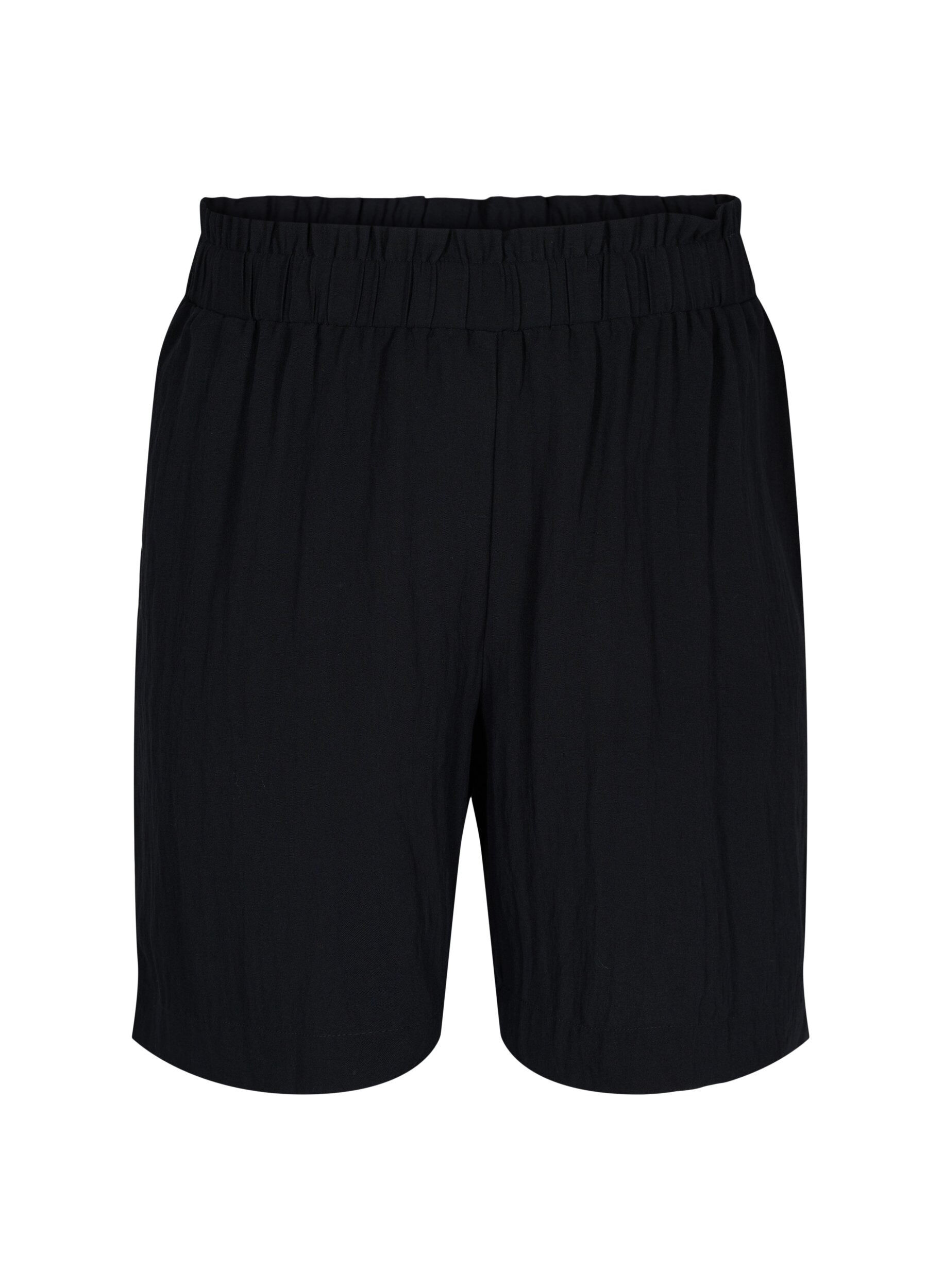 Zizzi Short ample en viscose, Black, Packshot image number 0