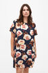 Robe à manches courtes avec imprimé, Bleu, Model image number 0