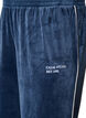 Pantalon en velours avec passepoil contrastant, Bleu, Packshot image number 2