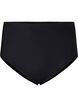 Einfarbiges Bikini-Unterteil mit hoher Taille, Schwarz, Packshot image number 0