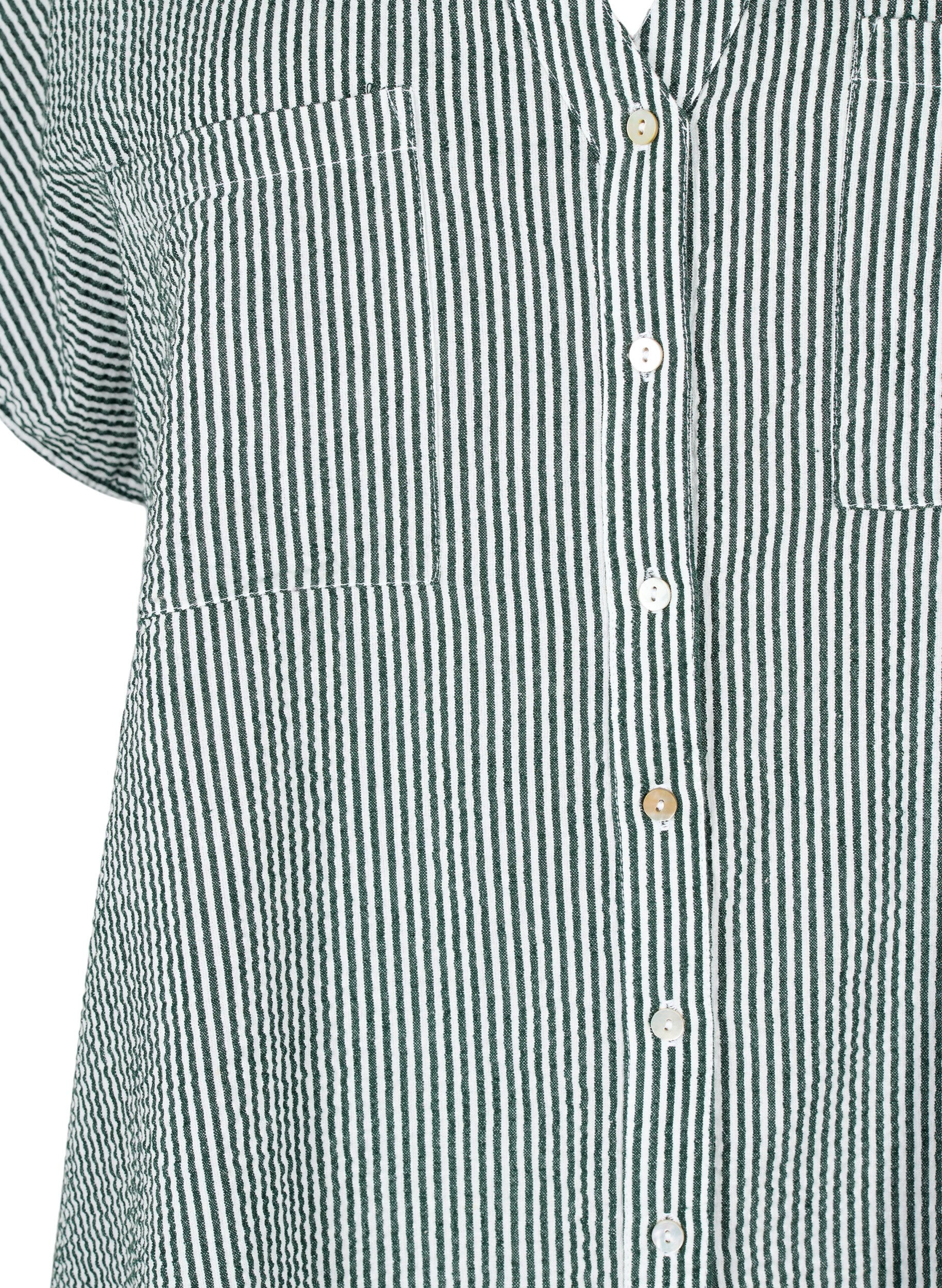 Zizzi Chemise &agrave; manches courtes en coton &agrave; rayures, Scarab Stripe, Packshot image number 2