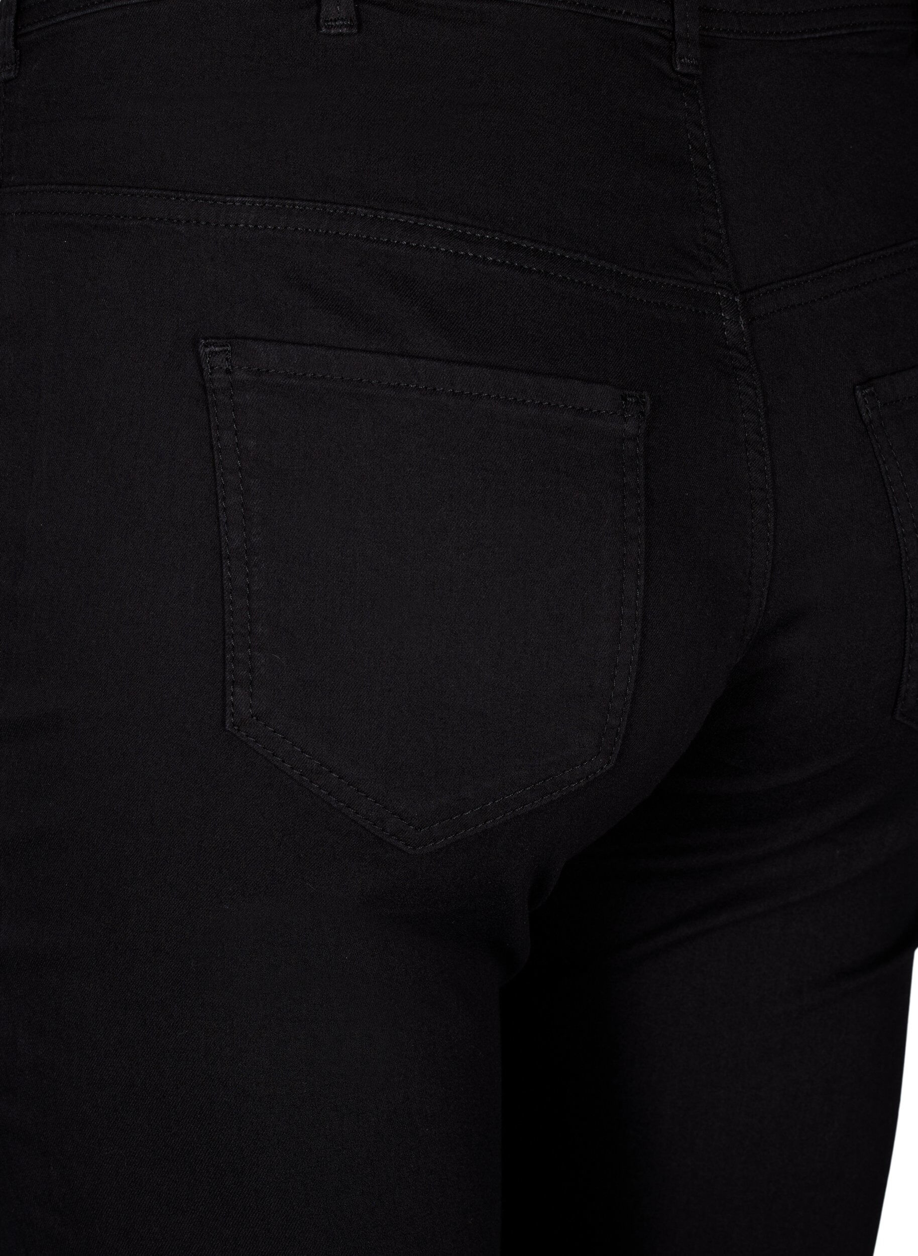 Zizzi Super Slim Amy Jeans mit hoher Taille, Schwarz, Packshot image number 3
