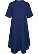 Robe midi coupe &eacute;vas&eacute;e en mousseline de coton, Bleu, Packshot image number 1