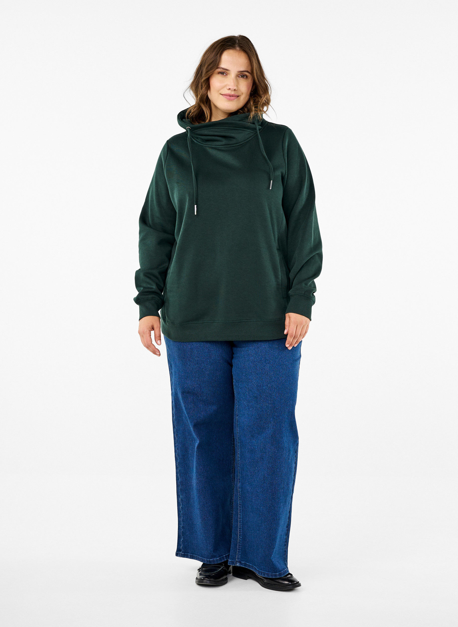 Zizzi FLASH - Sweat-shirt &agrave; col montant, Scarab, Model image number 2