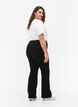 Jean taille haute avec coupe bootcut, Noir, Model image number 1