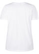 Baumwoll-T-Shirt mit Strasssteinen, Bright White, Packshot image number 1