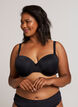 Soutien-gorge moulé avec maille, Noir, Model image number 3
