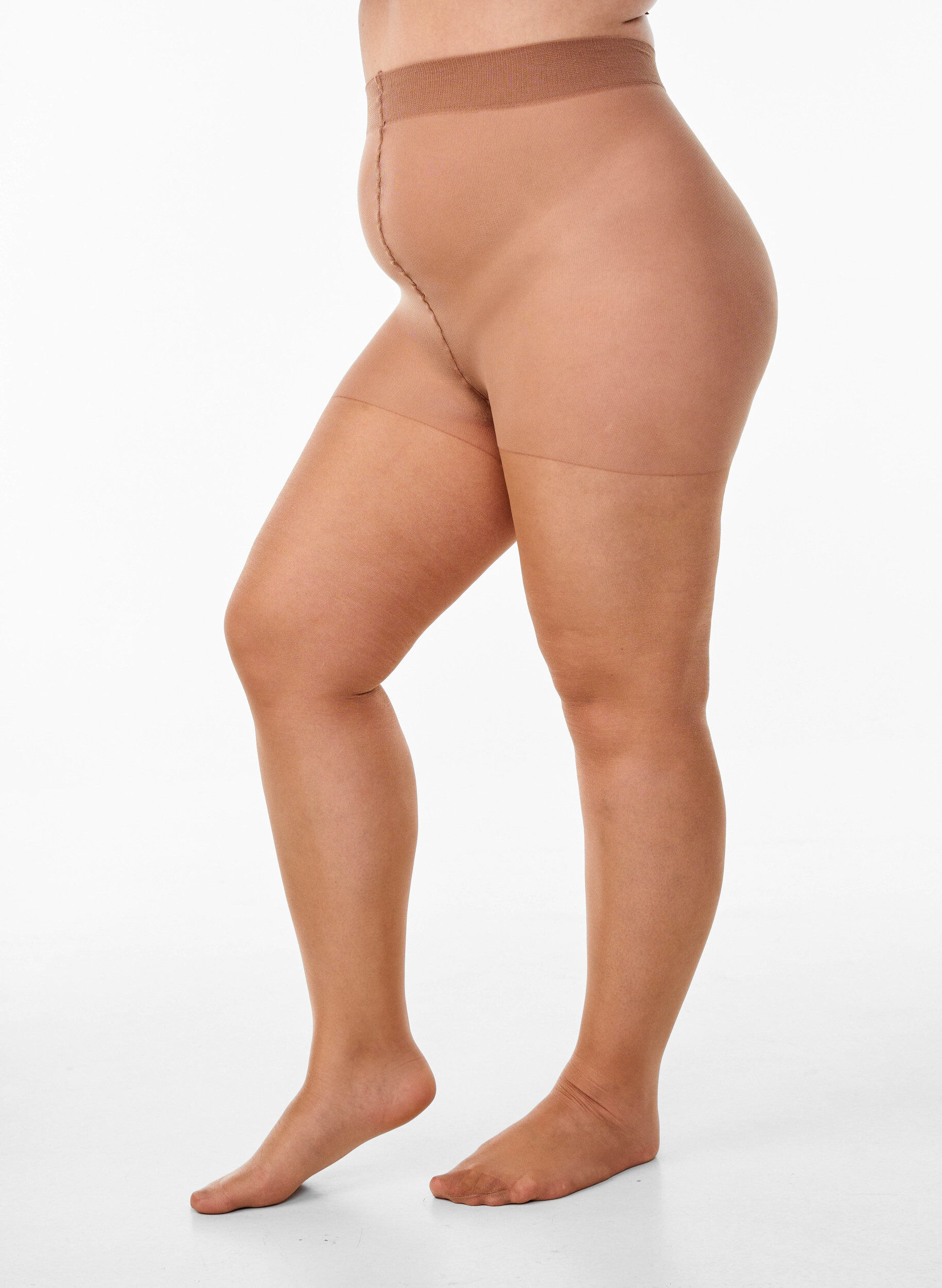 Zizzi Gl&auml;nzende 30 Denier Strumpfhose in Suntan, Beige, Model image number 0