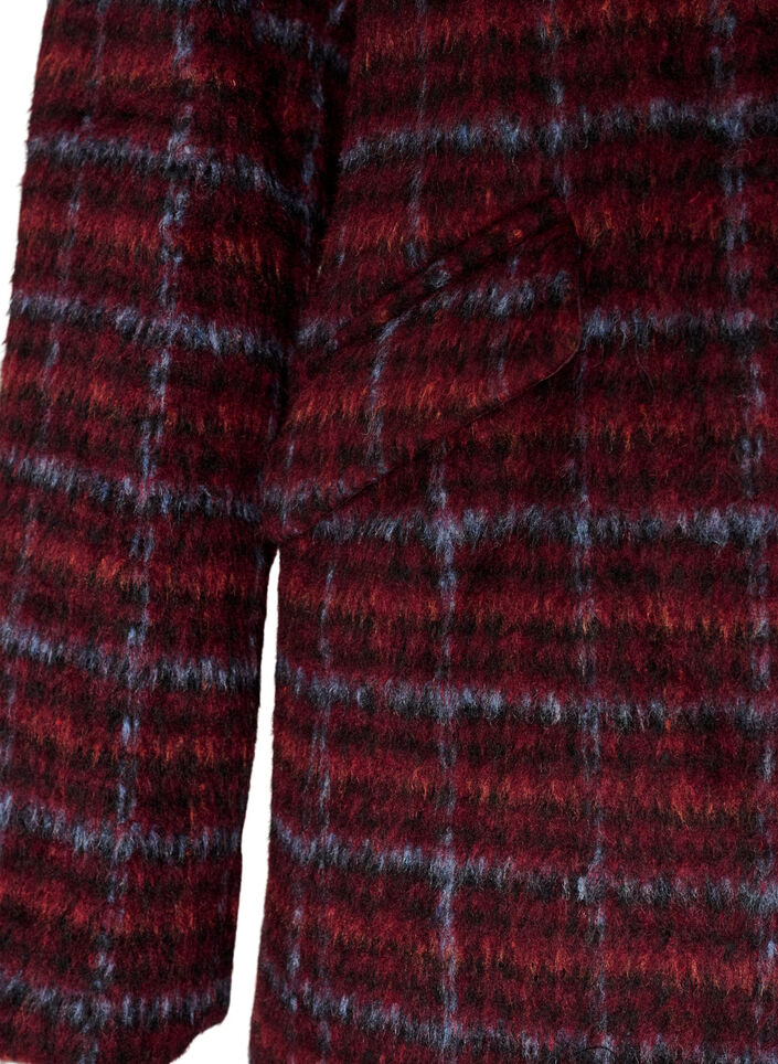 Veste &agrave; carreaux avec poches, Bordeaux, Packshot image number 3