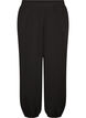Pantalon ballon &agrave; taille haute en jersey, Noir, Packshot image number 0