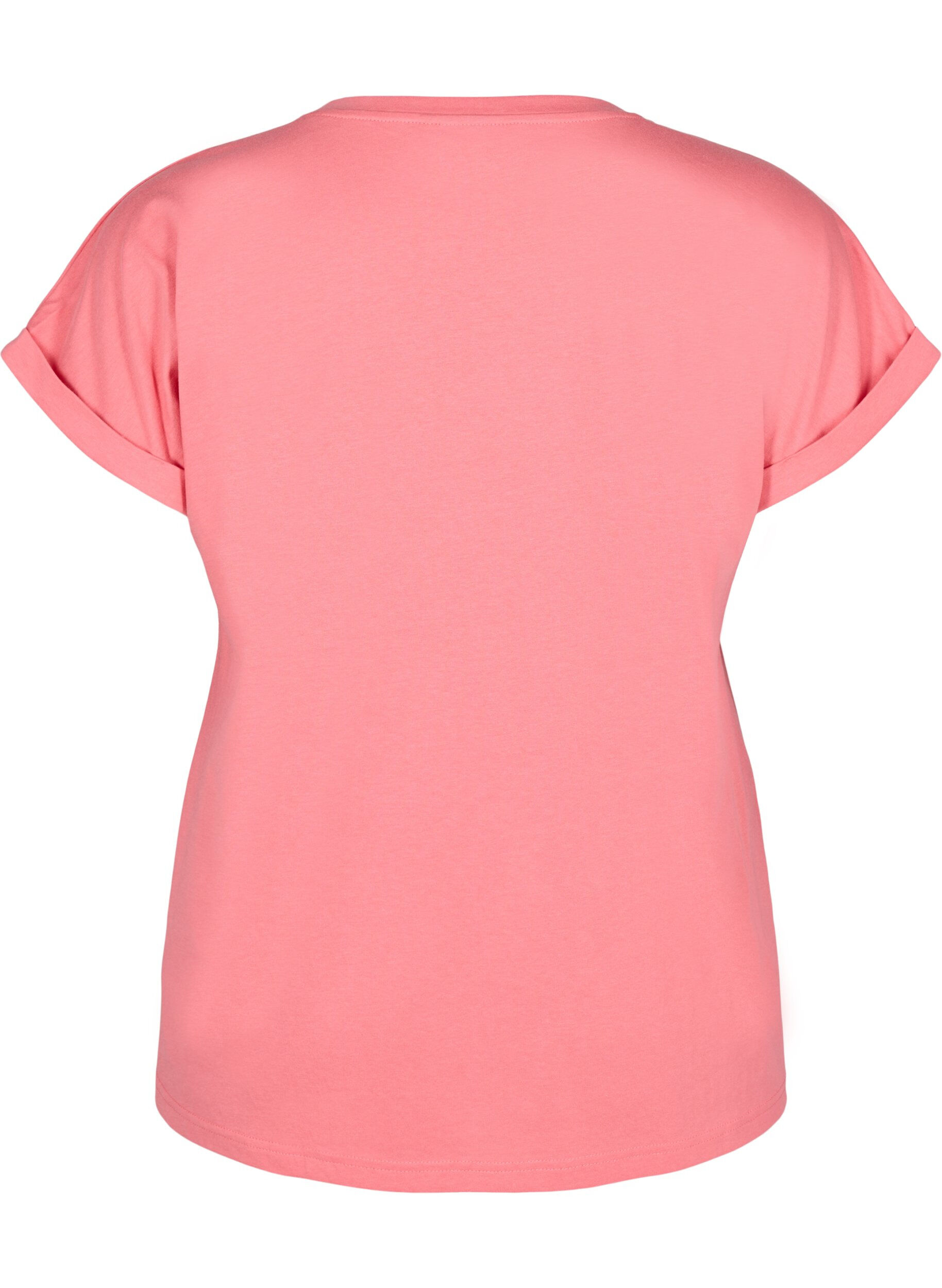 ZizziT-shirt &agrave; manches courtes en m&eacute;lange de coton, Rose, Packshot image number 1