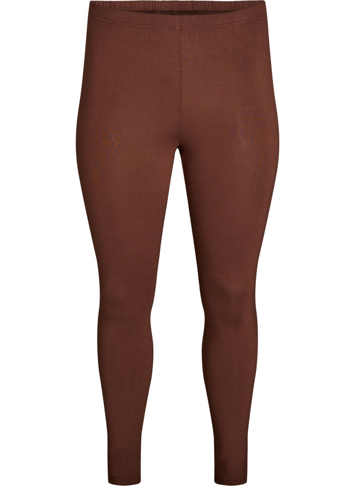 Leggings basiques en viscose, Marron, Packshot image number 0