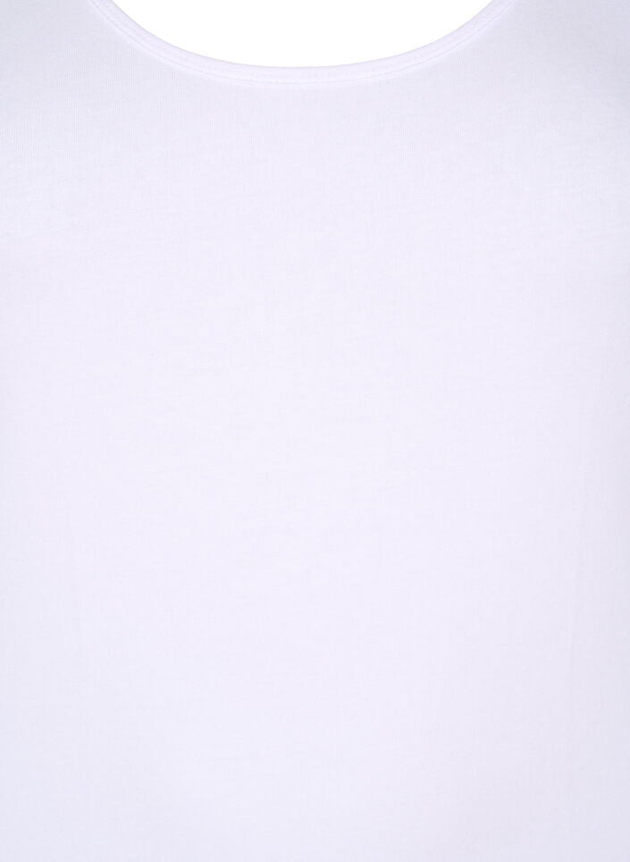 Haut basique en coton, Blanc, Packshot image number 2