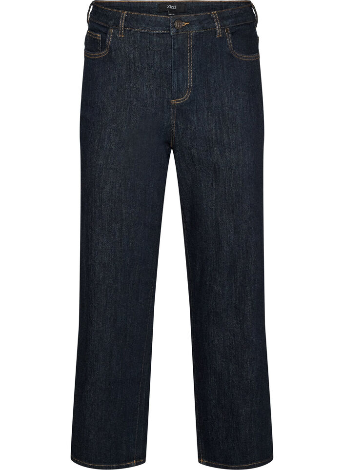 Jean Kiana coupe droite taille haute, Bleu, Packshot image number 0