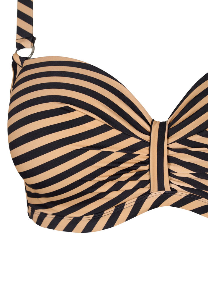 Haut de bikini avec armatures et imprim&eacute;, Camel, Packshot image number 2