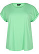 T-shirt &agrave; manches courtes en m&eacute;lange de coton, Vert, Packshot image number 0