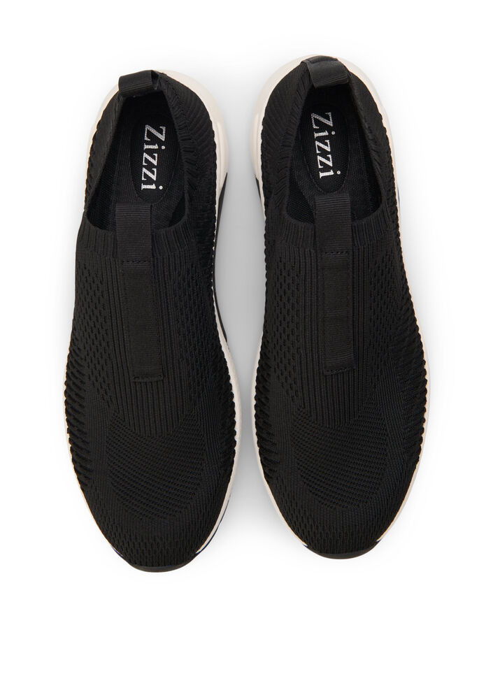 Weit geschnittener Slip-On-Sneaker, Schwarz, Packshot