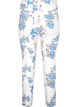 Jean Amy super slim avec un imprimé floral, Blanc, Packshot image number 1