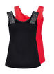 2er-Pack Tops mit Spitze, Black/Chinese Red, Packshot image number 1