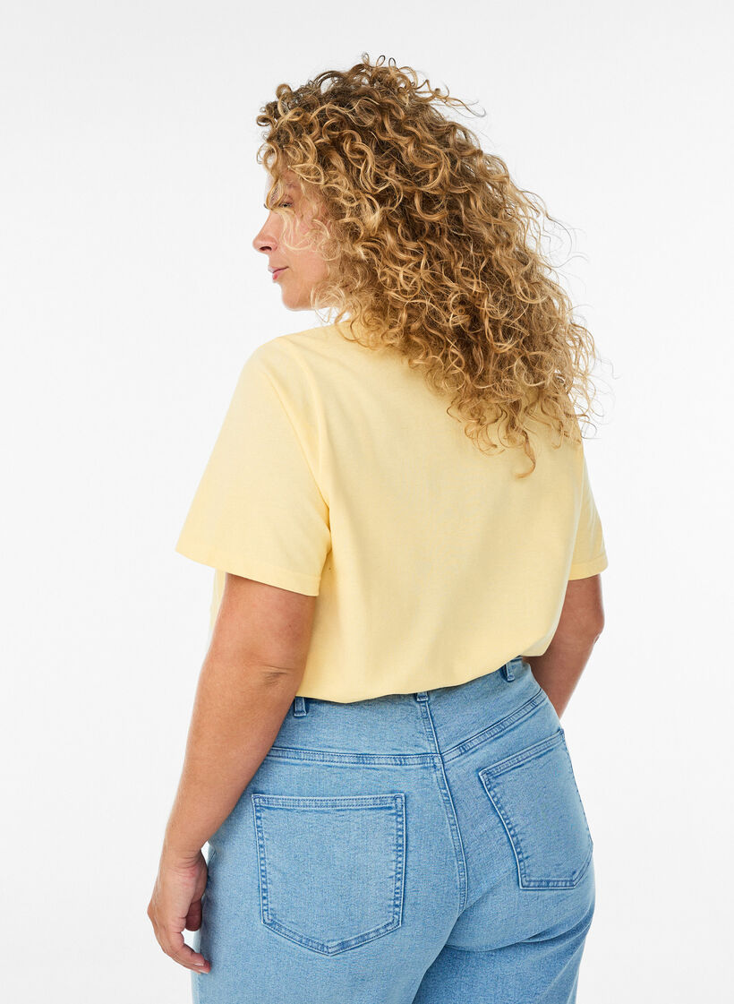 Polo &agrave; manches courtes, Jaune clair, Model image number 2