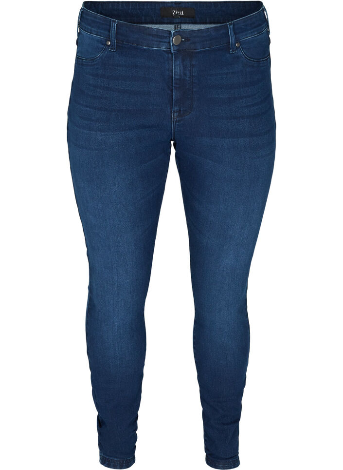 Jeggings en coton mélangé, Dark blue denim, Packshot image number 0