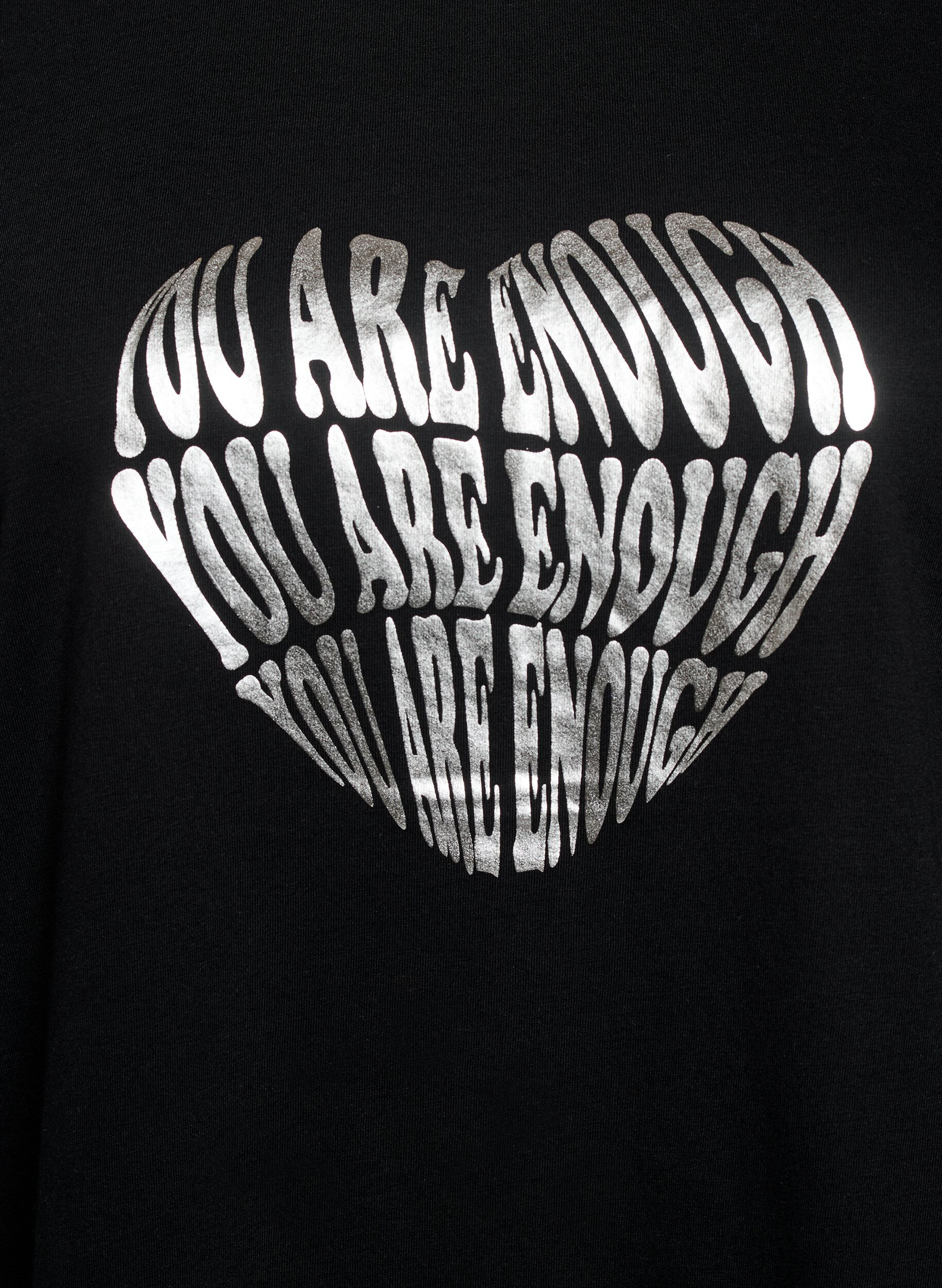 Zizzi T-Shirt mit Print, Schwarz, Packshot image number 2